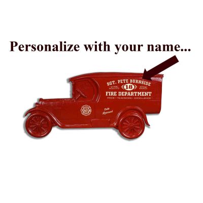 Personalized Fire Dept. Model T Truck Sign