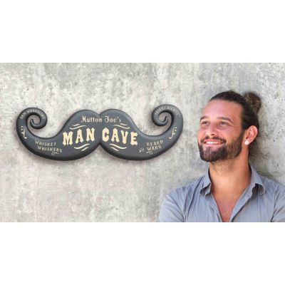 Man Cave Mustache Sign