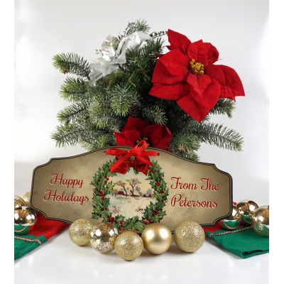 'Happy Holidays' Personalized Holiday Kensington Sign (KEN_3009)