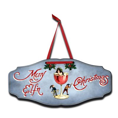 'Merry Elfin Christmas' Holiday Kensington Sign (KEN_3014)
