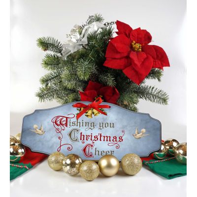 'Wishing You Christmas Cheer' Holiday Kensington Sign (KEN_3024)
