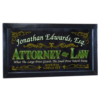 Personalized Attorney Decorative Framed Mirror (M4003)