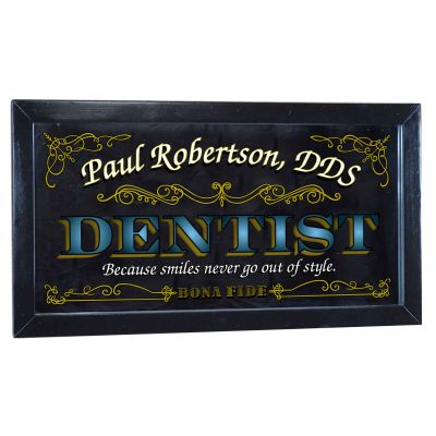 Personalized 'Dentist' Decorative Framed Mirror (M4005)