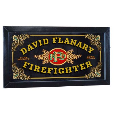 Personalized 'Firefighter' Decorative Framed Mirror (M4007)