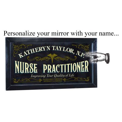Personalized 'Nurse Practitioner' Decorative Framed Mirror (M4012)