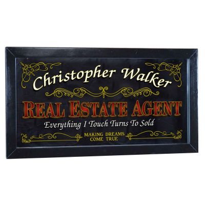 Personalized 'Real Estate Agent' Decorative Framed Mirror (M4020)