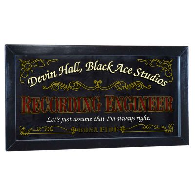 Personalized 'Recording Engineer' Decorative Framed Mirror (M4021)