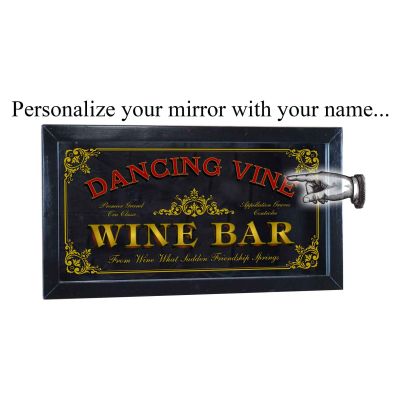 Personalized 'Wine Bar' Decorative Framed Mirror (M4034)