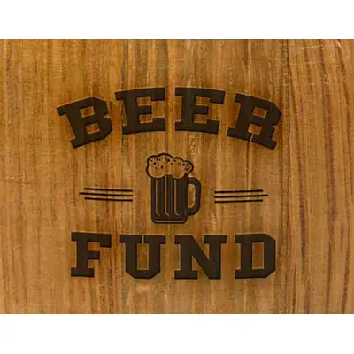 'Beer Fund' Mini Oak Barrel Bank (PB100)