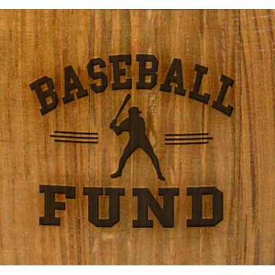 'Baseball Fund' Mini Oak Barrel Bank (PB118)