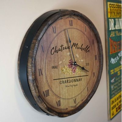 Personalized "Chateau" Quarter Barrel Clock (B360)