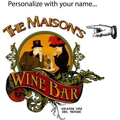 Personalized "Wine Bar" Quarter Barrel Clock (B814)