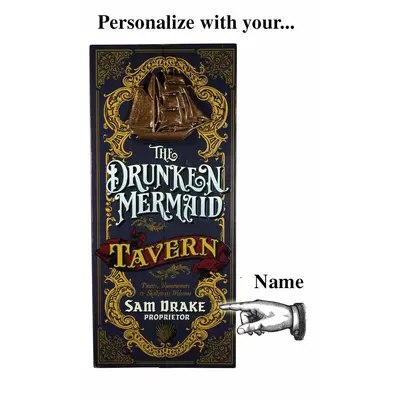 Drunken Mermaid Plank Sign (7092)