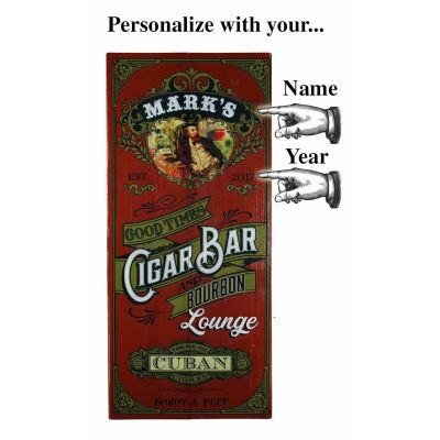 Cigar Bar Plank Sign (7094)
