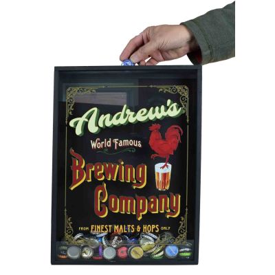 Personalized 'Rooster' Beer Cap Catcher (B566)