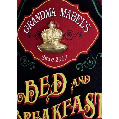 'Bed & Breakfast' Personalized Dubliner Wood Sign (DUB58)