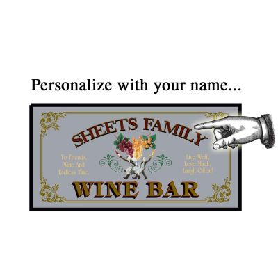 'Wine Bar' Personalized Bar Mirror (MIR33)
