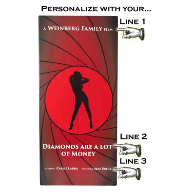 'Diamonds'  Personalized Plank Sign (MOVP_553)