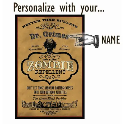 Zombie personalized wood