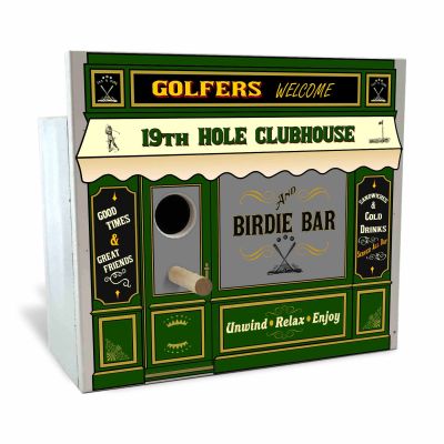 Personalized 19th Hole Clubhouse Birdhouse (Q101)