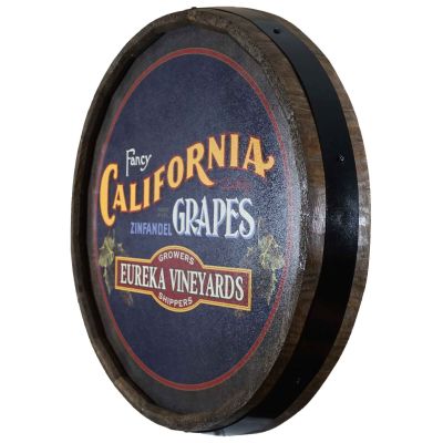 California Grapes Quarter Barrel Sign (QB1801)