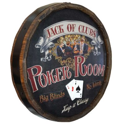 Poker Room Quarter Barrel Sign (QB1804)
