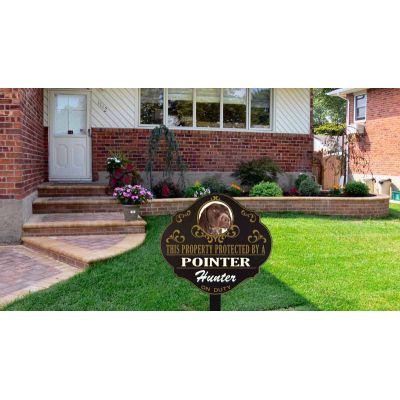 Personalized Protected by 'Pointer' sign (wulf15) Wulfsburg Sign