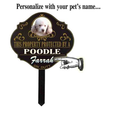 Personalized Protected by 'Poodle' sign (wulf16)  Wulfsburg Sign