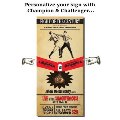 Personalized Boxing Vaudeville Sign