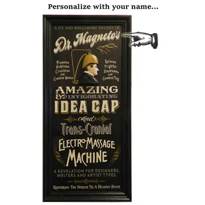 Personalized Vintage Idea Cap Vaudeville Sign