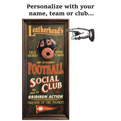 Personalized Football Social Club Vaudeville Sign