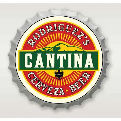 Personalized Cantina Bottle Cap Sign