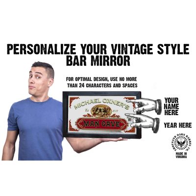 'Mancave' Personalized Bar Mirror