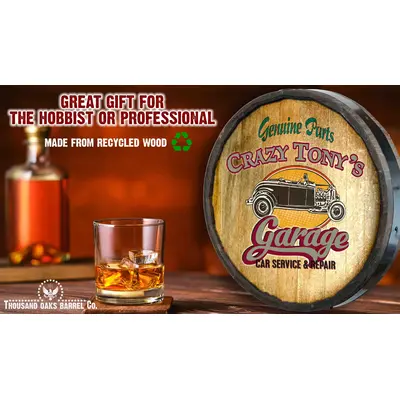 Tony's Garage Quarter Barrel Sign (C21)