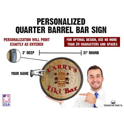 Tiki Bar Quarter Barrel Sign (C33)
