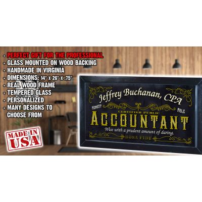 Personalized 'Accountant' Decorative Framed Mirror
