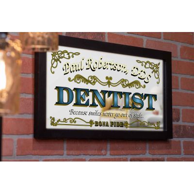 Personalized 'Dentist' Decorative Framed Mirror