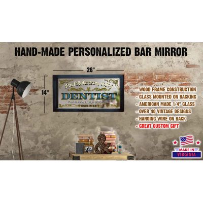 Personalized 'Dentist' Decorative Framed Mirror
