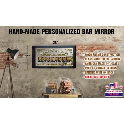 Personalized 'Engineer' Decorative Framed Mirror