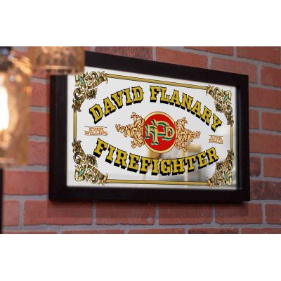 Personalized 'Firefighter' Decorative Framed Mirror