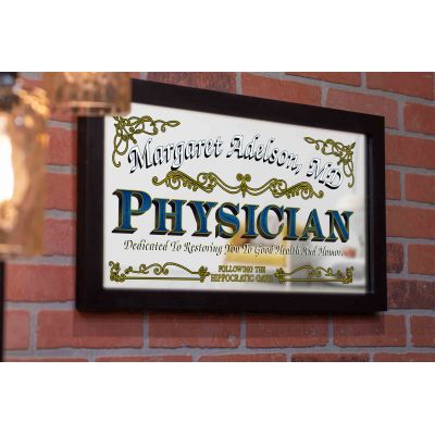Personalized 'Physician' Decorative Framed Mirror