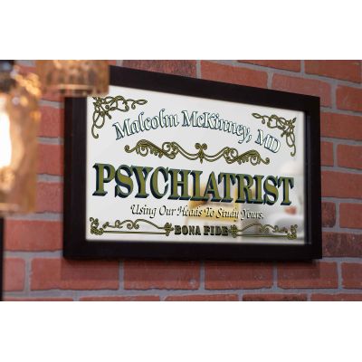 Personalized 'Psychiatrist' Decorative Framed Mirror