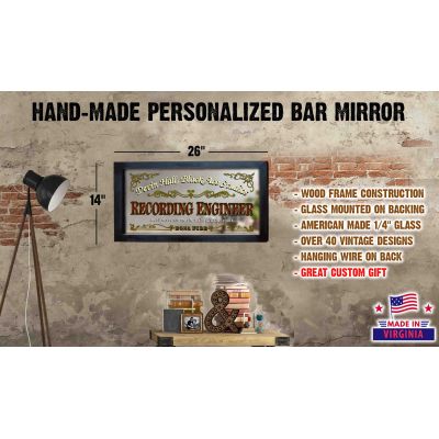 Personalized 'Recording Engineer' Decorative Framed Mirror