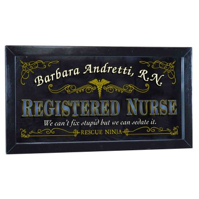 Personalized 'Registered Nurse' Decorative Framed Mirror