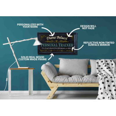 Personalized 'Personal Trainer' Decorative Framed Mirror