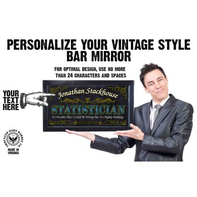 Personalized 'Statistician' Decorative Framed Mirror