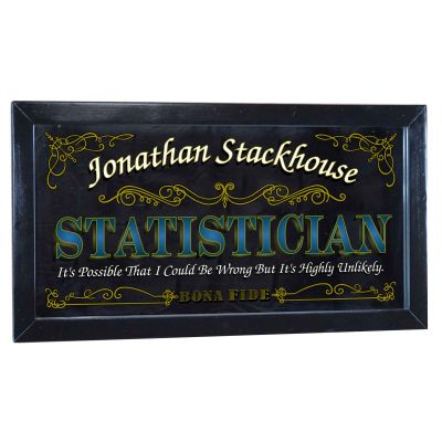Personalized 'Statistician' Decorative Framed Mirror