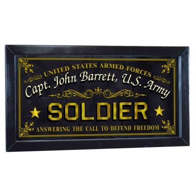 Personalized 'Soldier' Decorative Framed Mirror