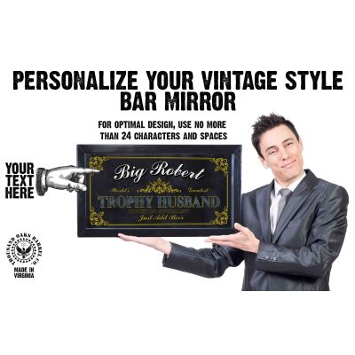 Personalized 'Trophy Husband' Decorative Framed Mirror