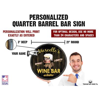 Wine Bar & Bistro Quarter Barrel Sign (QB1810)